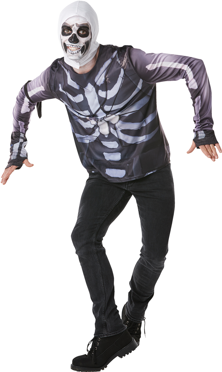 Fortnite Skull Trooper Costume Uk (779x1235), Png Download