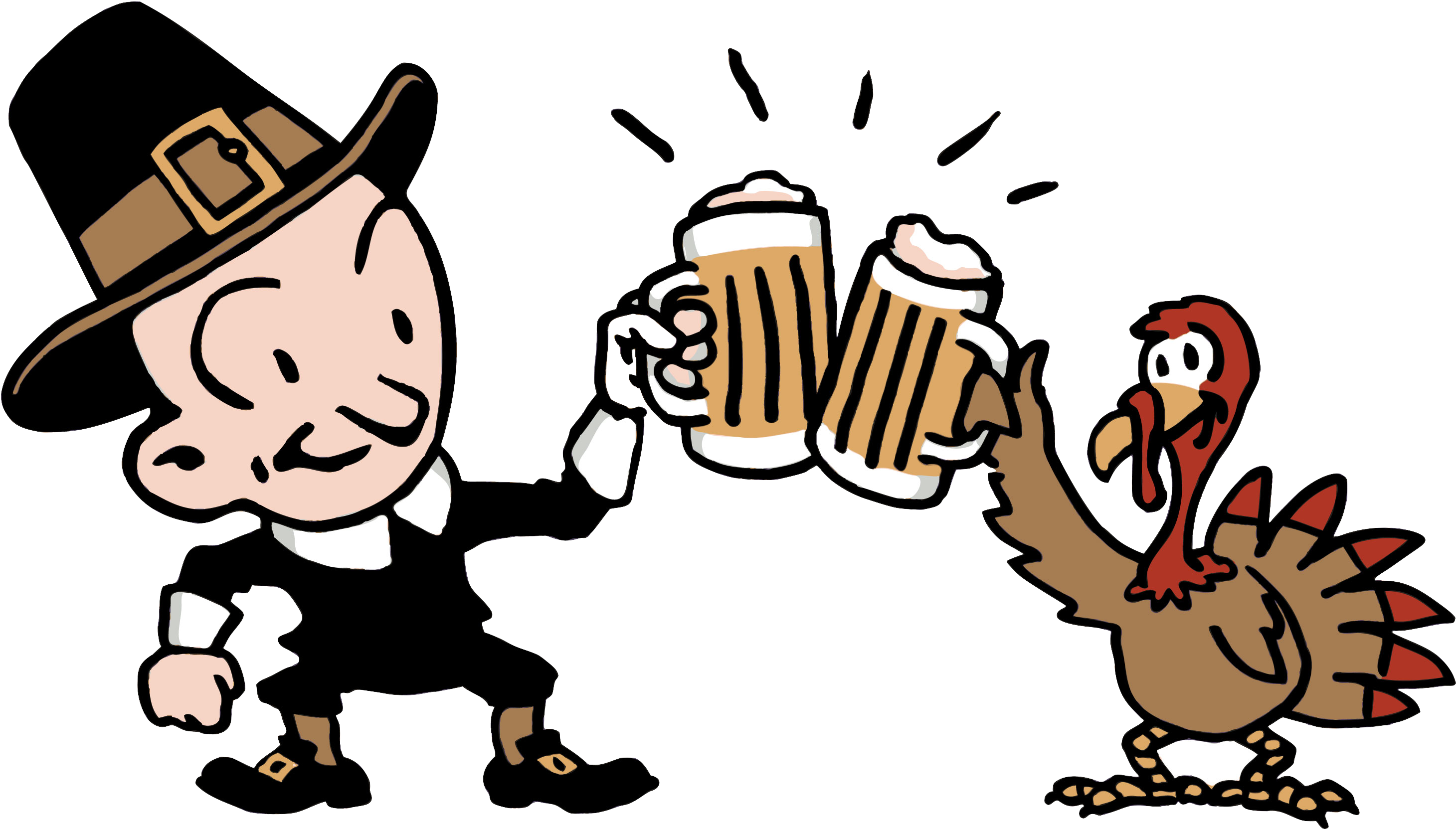 Happy Thanksgiving 2016 Images Backgrounds - Happy Thanksgiving Beer (2921x1670), Png Download