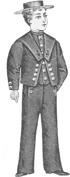 Lord Fauntleroy Clothing, Victorian Clothing For Boys - Mid 19th Century Clothing Png (289x650), Png Download