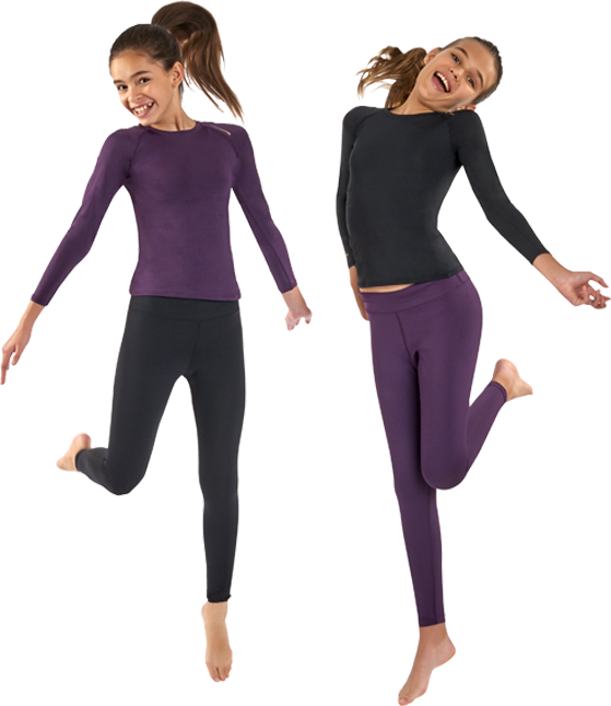 All Day Comfort - Compression Wear Girls (559x646), Png Download