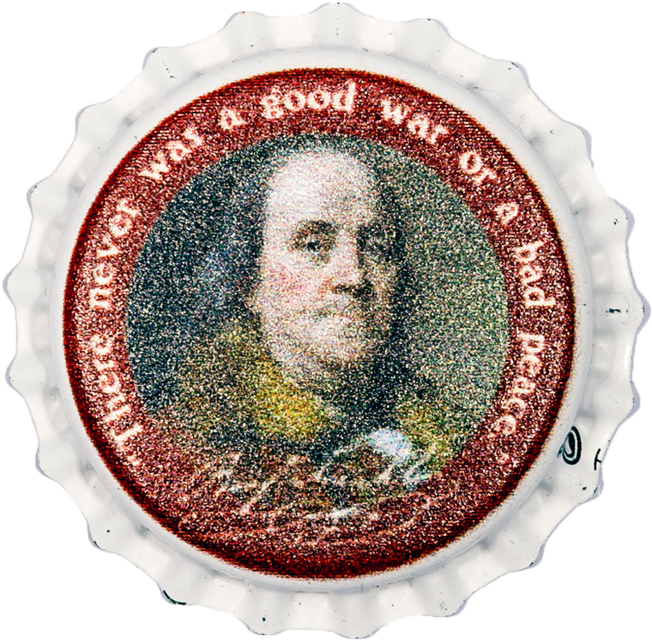 Custom Bottle Cap Magnets Full 120814 023 - Benjamin Franklin (1706\342\200\2231790) (1000x1000), Png Download