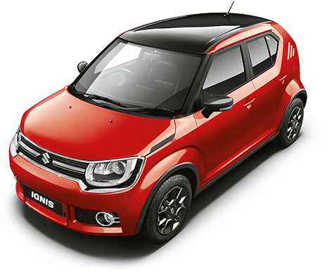 Ignis Car In Red W-midnight Black Color - Ignis Colours (1090x536), Png Download
