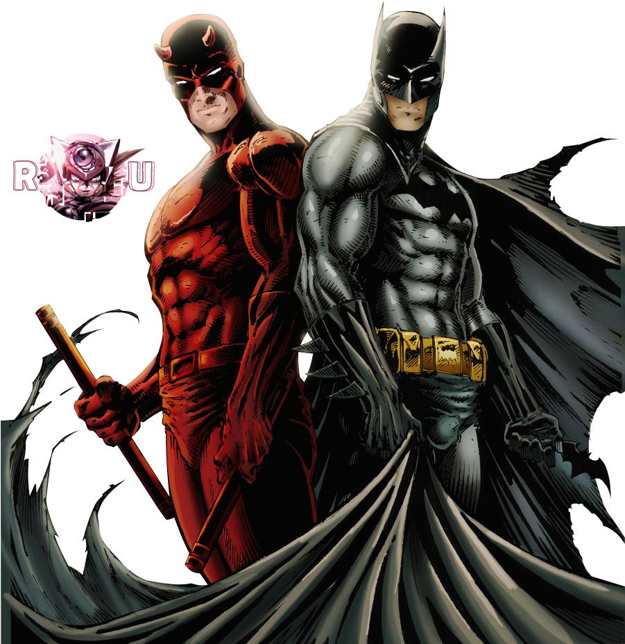 Daredevil & Batman - Daredevil Batman (900x951), Png Download