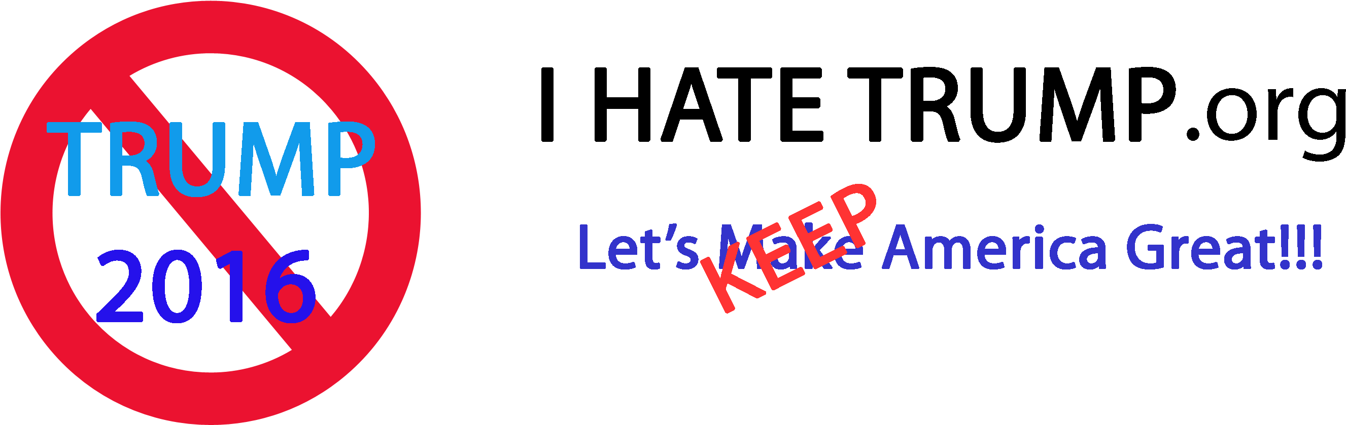 Share Post - - Hate Trump Logo (3000x875), Png Download