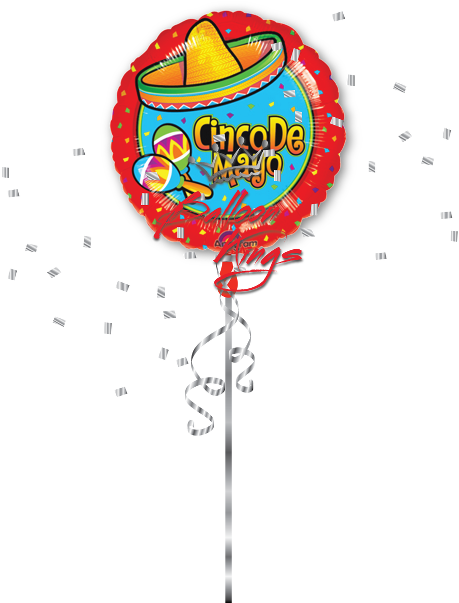 Cinco De Mayo Sombrero - 46cm Cinco De Mayo Mylar Balloon (1068x1280), Png Download