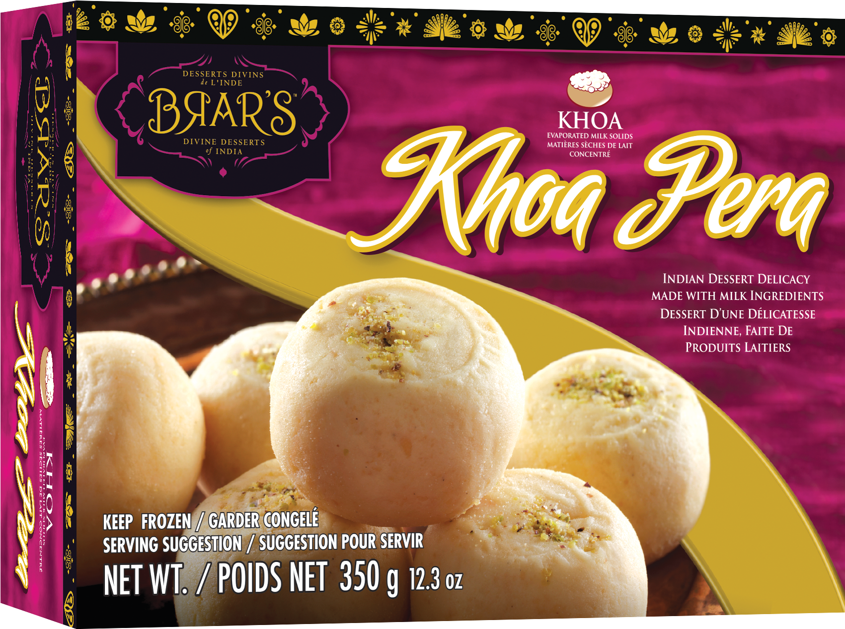 Khoa Pera - Kaju Katli Box Design (1821x1446), Png Download