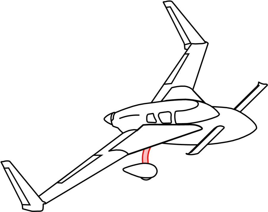 Main Landing Gear Strut - Aerocad Aerocanard (900x962), Png Download