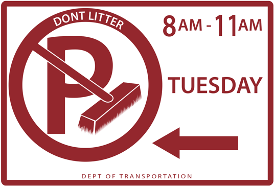 Nyc Parking Signs Parking Signs New York Street Cleaning - Nyc Alternate Side Parking (663x554), Png Download