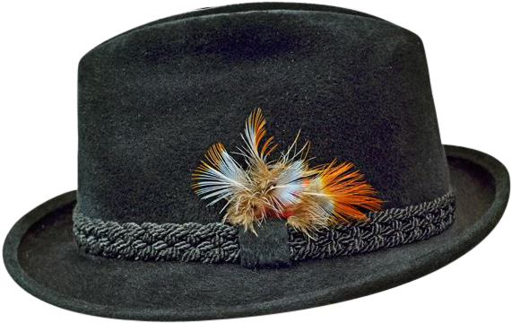 Vintage Stetson Black Beaver Black Fedora Png - Fedora (570x570), Png Download