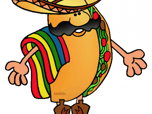 Pizza Clipart Taco - Taco Mexican Clip Art (640x480), Png Download