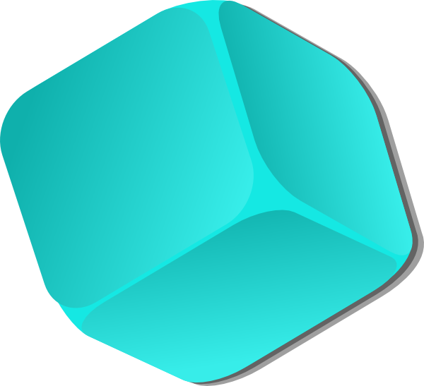 Blue Cube Svg Clip Arts 600 X 547 Px (600x547), Png Download