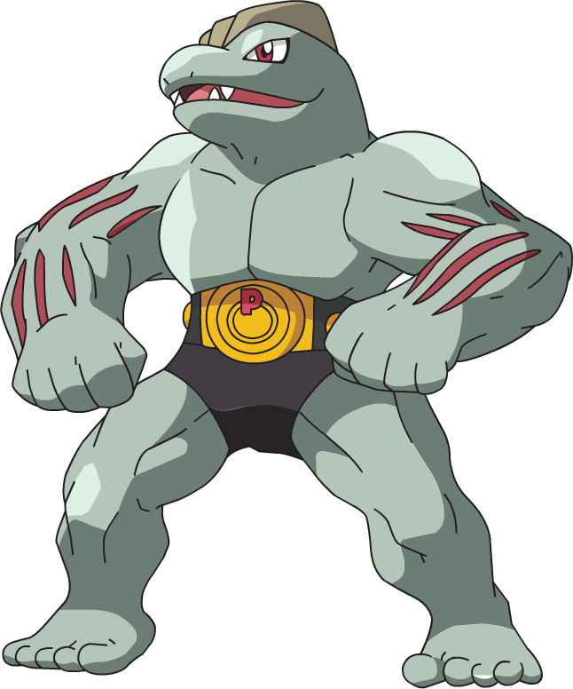 Latest-5 - Machoke Pokemon (646x776), Png Download