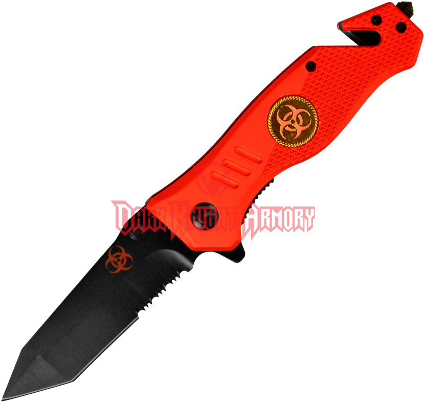 Biohazard Folding Tanto Pocket Knife - Pocketknife (850x850), Png Download