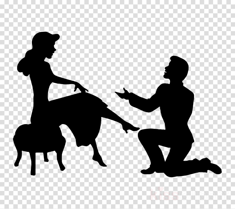 Cinderella Prince Silhouette Clipart Prince Charming - Princess And Prince Silhouette Png (900x800), Png Download