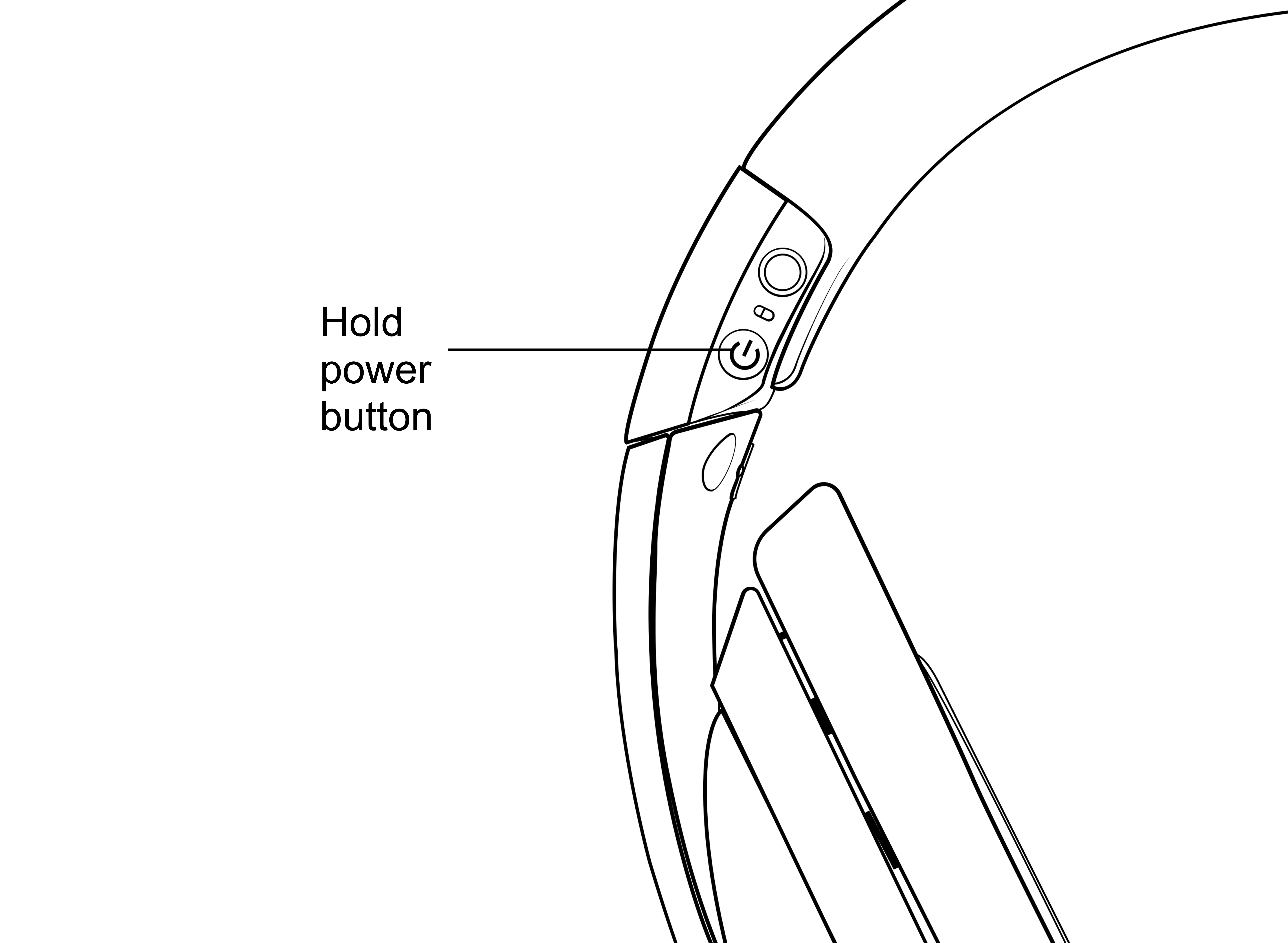 Hold Power Button - Portable Network Graphics (6040x4420), Png Download
