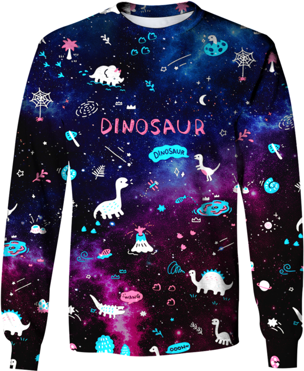 3d Dinosaur In The Galaxy Background Full Print T Shirt - Travel Photos (800x799), Png Download