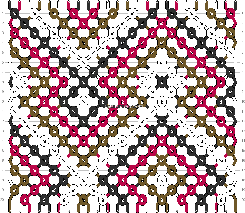 Download Preview - Double Friendship Bracelet Pattern (962x832), Png Download