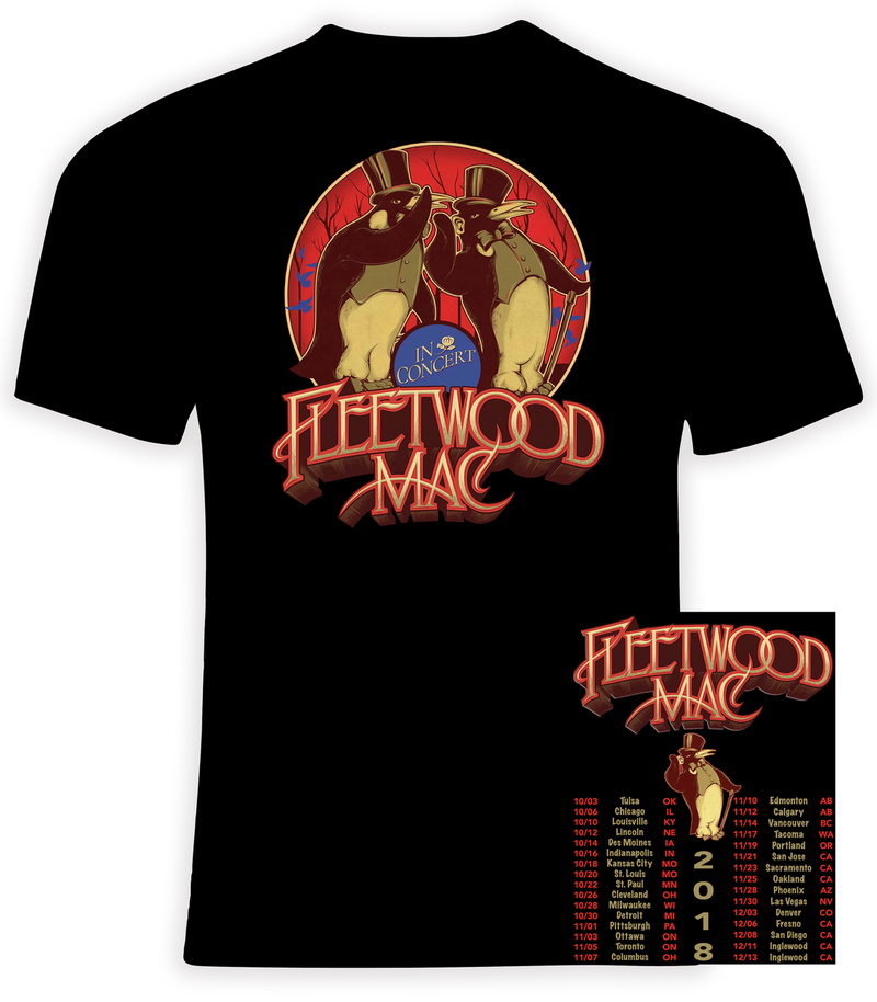 Fleetwood Mac 2018 North American Concert Tour T Shirt - Fleetwood Mac Shirt (800x914), Png Download