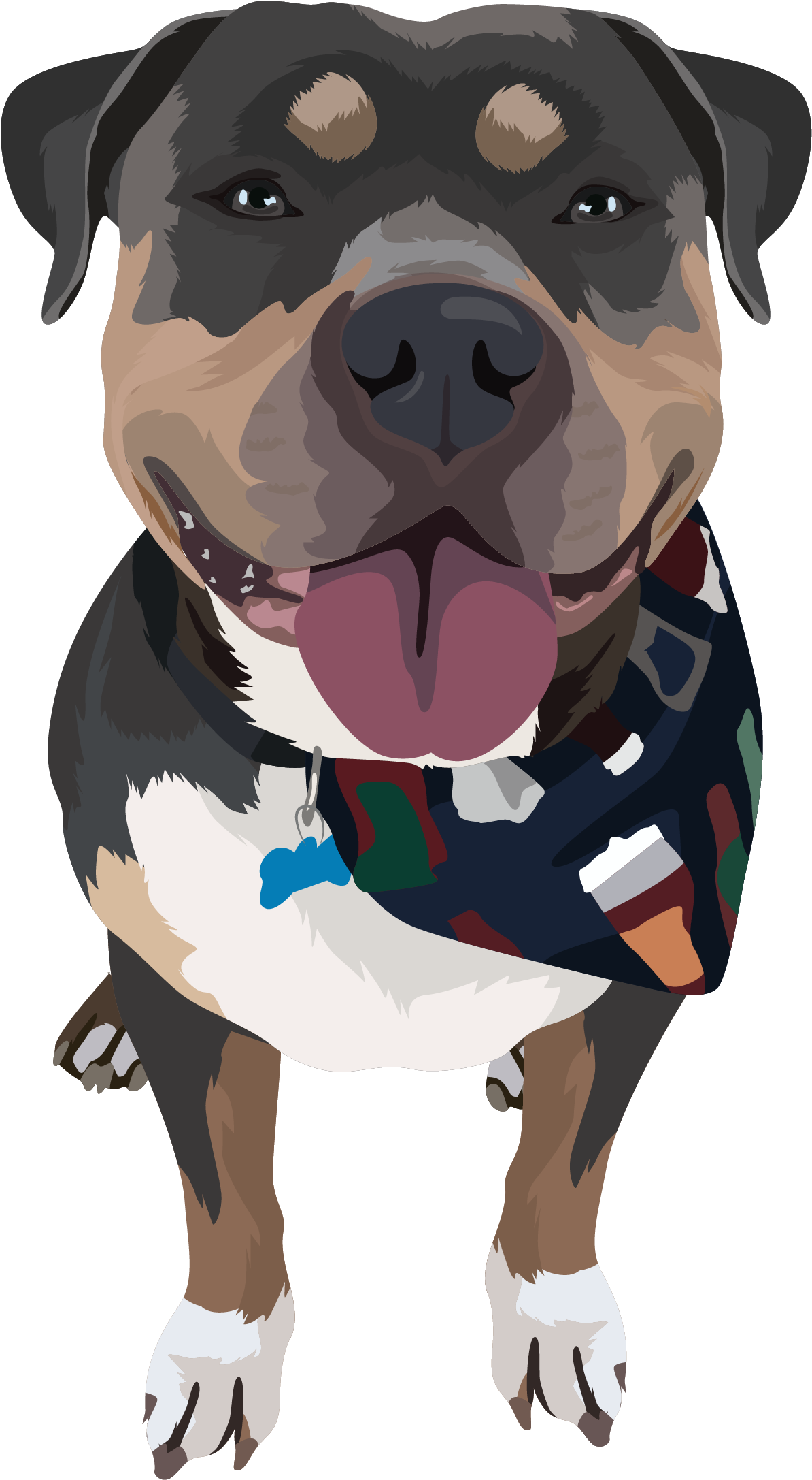 Adorable Pitbull Art✍🐶 - Companion Dog (2190x2190), Png Download