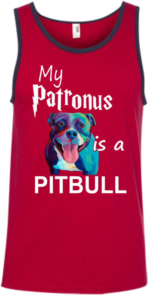 My Patronus Is A Pitbull Ringspun Cotton Tank Top - Pit Bull Dog Lover Long Sleeve Tees (1024x1024), Png Download
