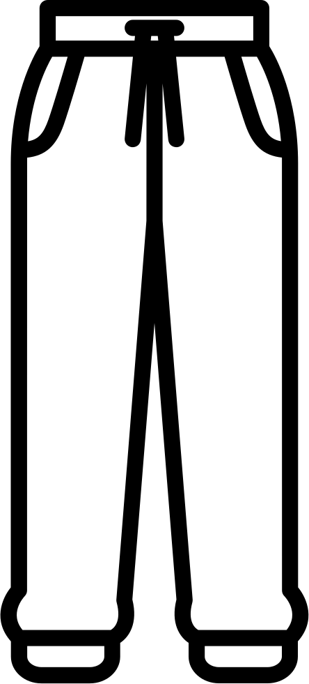 Svg Png Icon Free Picture Transparent Stock - Jogging Pants Clipart Black And White (444x981), Png Download