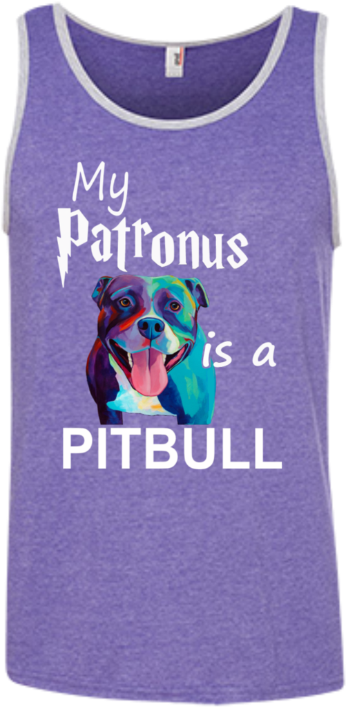 My Patronus Is A Pitbull Ringspun Cotton Tank Top - Pit Bull Dog Lover Basic Tees (1024x1024), Png Download