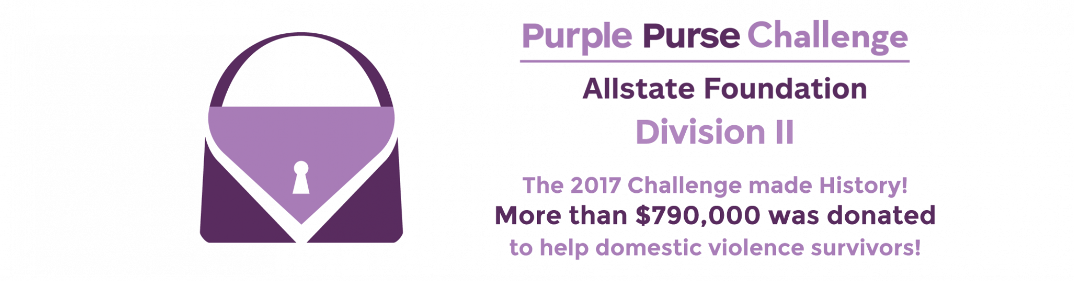 Purple Purse Challenge (2094x548), Png Download