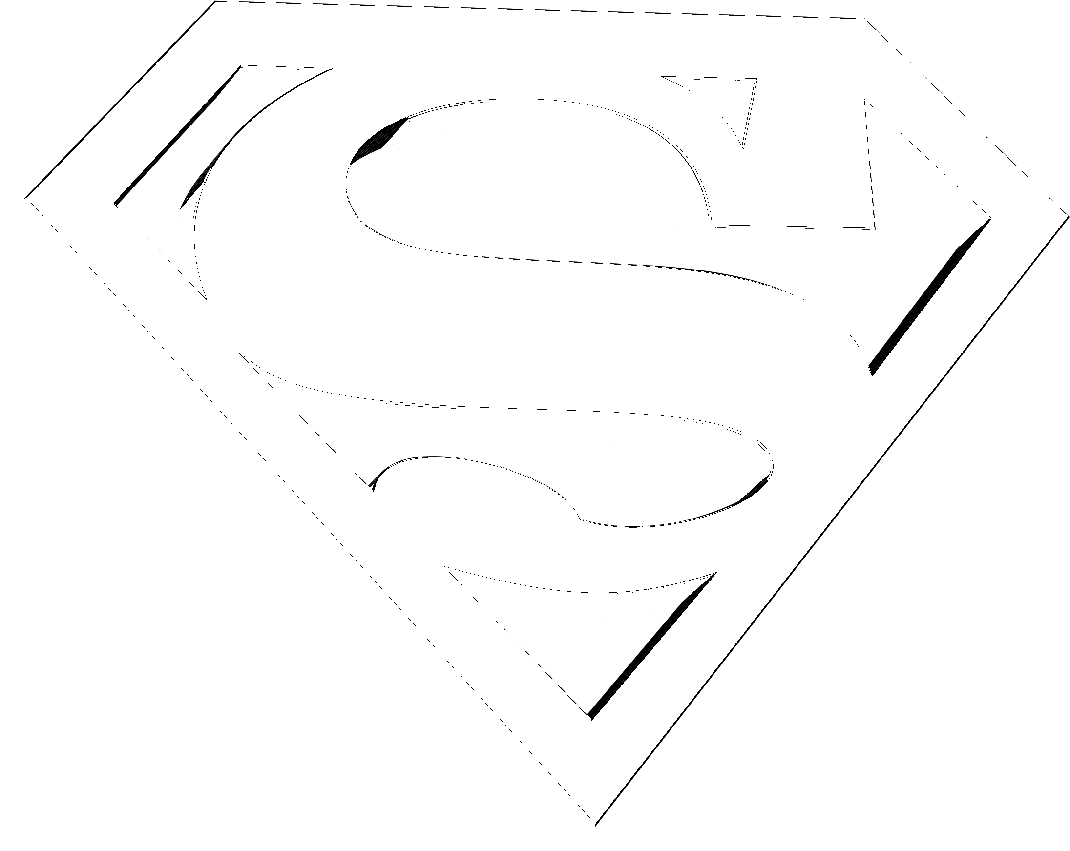 Superman Logo Black And White - Superman (2400x2400), Png Download