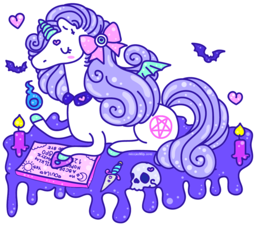 Ouija Board Clipart Pastel Goth - Desenho Para Colorir Do Unicornio (500x500), Png Download