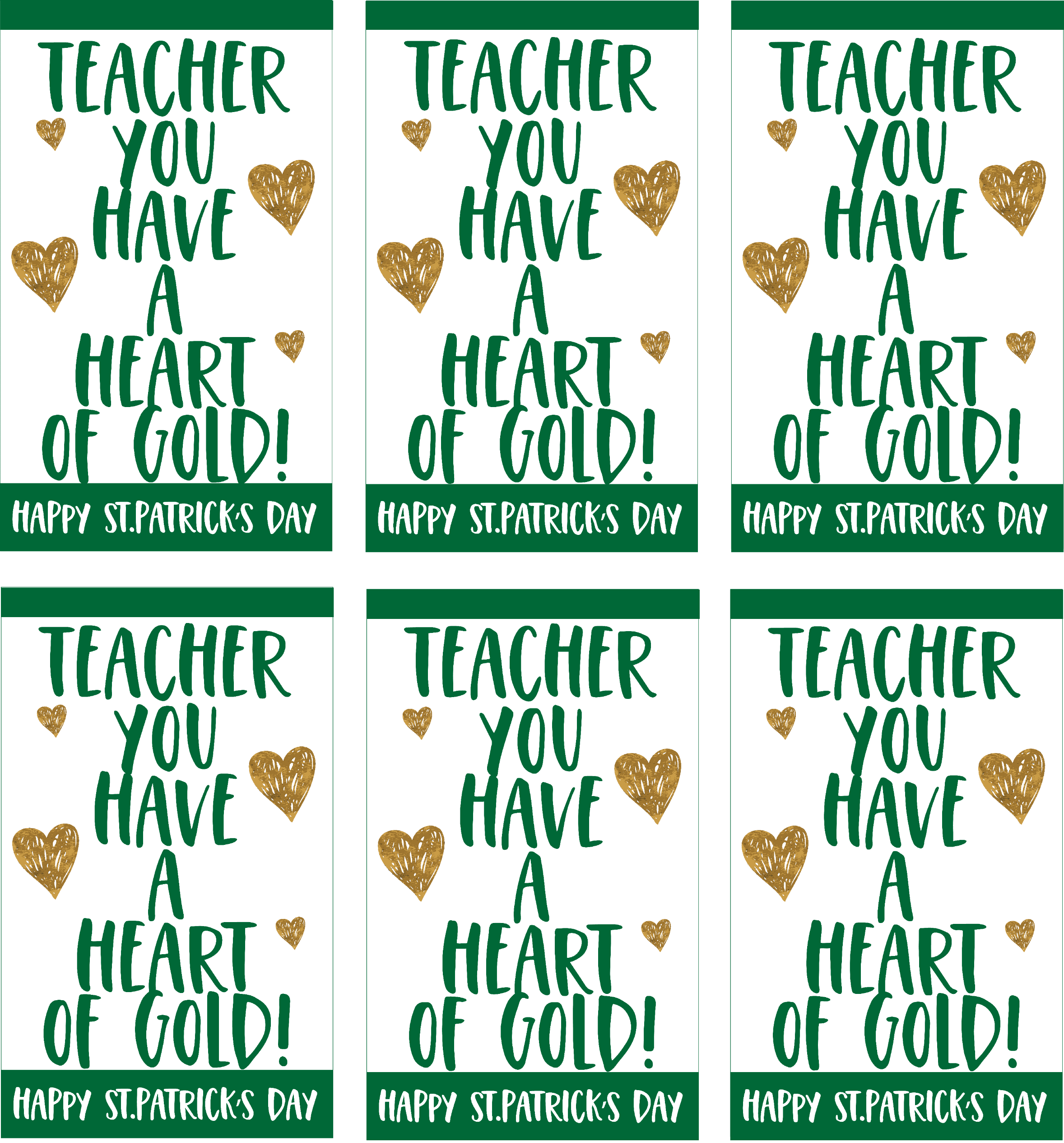 Download HD Teacher You Have A Heart Of Gold Gift Tags Teachers Day 