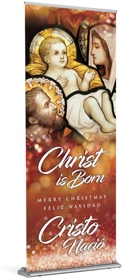 Christmas Banner Christmas Banner - Holy Family Note Cards (pk Of 20) (1024x1024), Png Download