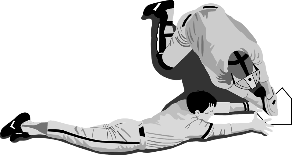 Home Plate Png Royalty Free Download - Sliding Into Home Base Clipart (958x509), Png Download