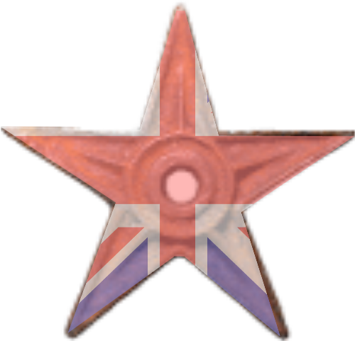 English Flag Barnstar - Le Star (500x481), Png Download