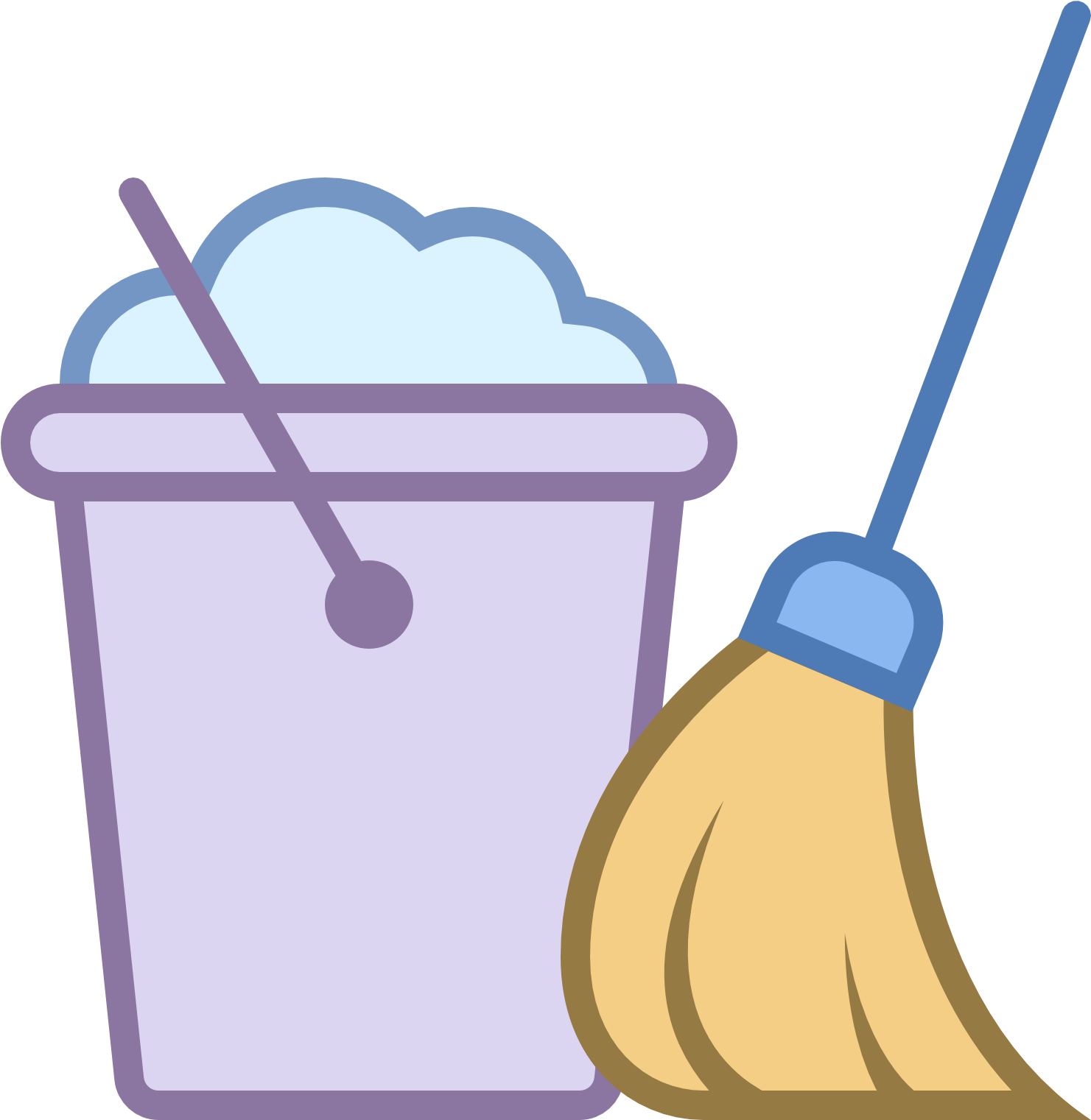 28 Collection Of Housekeeping Clipart Free - Mop Png Icon (1600x1600), Png Download