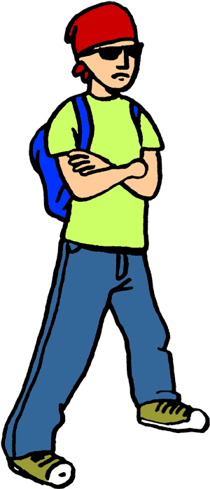 Gestures - Standing Clipart (300x705), Png Download