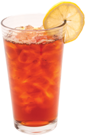 Red Ice Tea Juice In Glass (490x445), Png Download