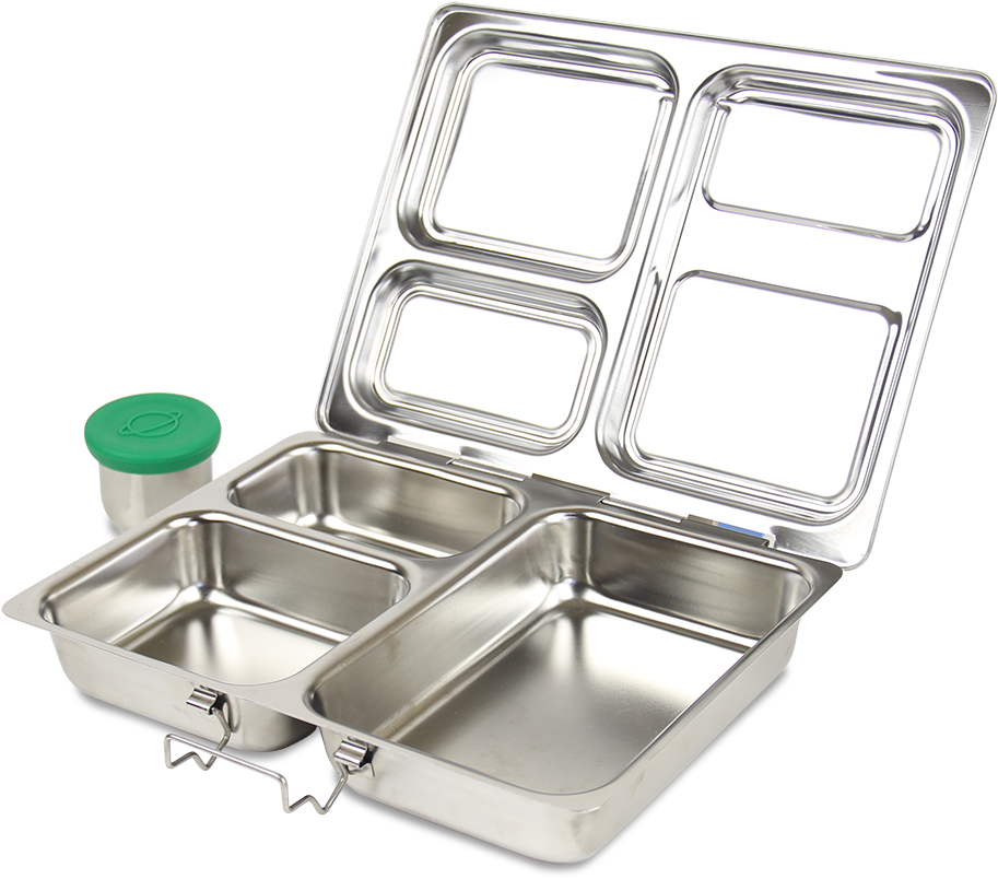 Planetbox Launch Stainless Steel Lunchbox Silicone - Stainless Steel Lunch Box (1200x900), Png Download