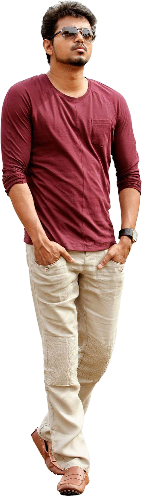 Vijay Full Standing Stills (551x1670), Png Download