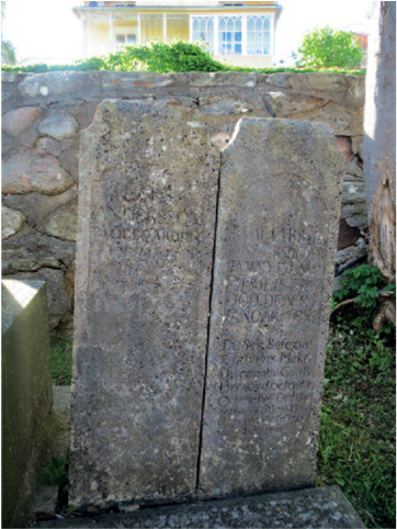 Two Separate Limestone Gravestones Standing Side By - Wall (902x481), Png Download