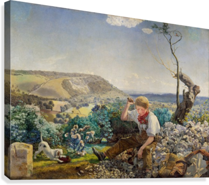 The Stonebreaker Canvas Print - Stone Cutter Painting (429x380), Png Download