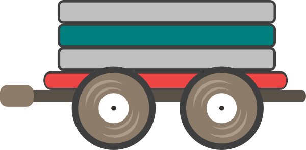 Loco Car Clip Art - Train Cart Png (600x295), Png Download