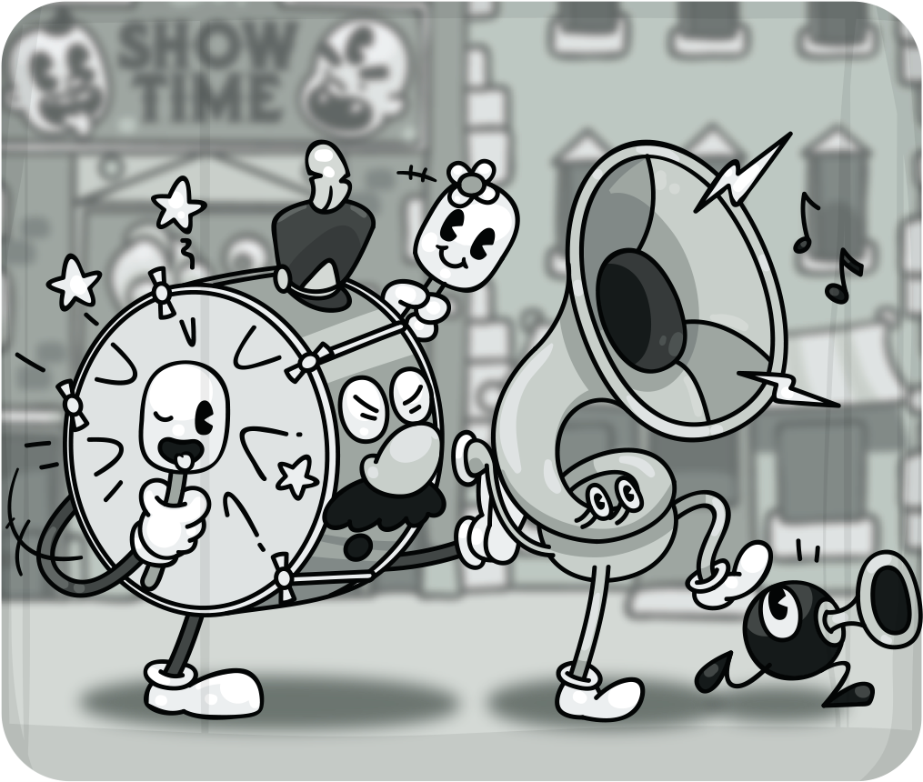 Marching Band - Cartoon (1024x1024), Png Download