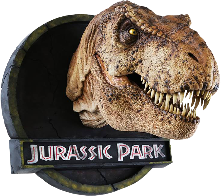 Female T-rex 1/5th Scale Wall Mountable Bust - Jurassic Park Female T-rex 1:5 Scale Bust (731x646), Png Download