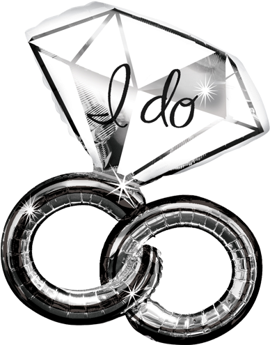 30" Wedding Rings I Do Supershape - Wedding Rings I Do (500x500), Png Download