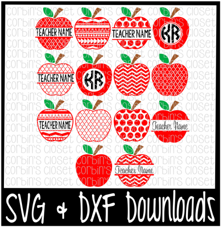 Love These Apple Monograms Perfect For The Kid's Teachers - Cinco De Mayo Svg (720x479), Png Download