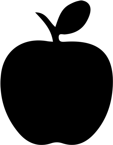 The Number Of Students Who Attend A School Or University - Apple Silhouette (500x500), Png Download