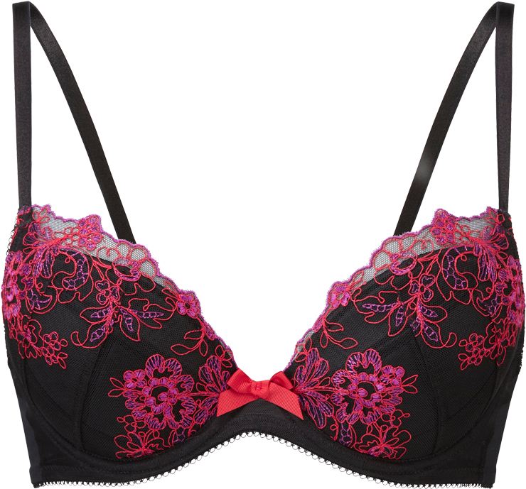 Vip Passion Flower Plunge Bra - Bra (800x1000), Png Download