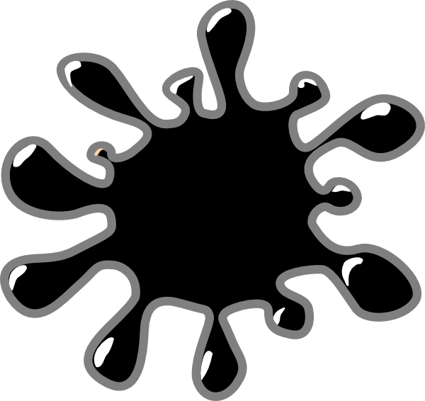 Slime Black 3 Clip Art At Vector Clip Art - Splash Clip Art (600x566), Png Download
