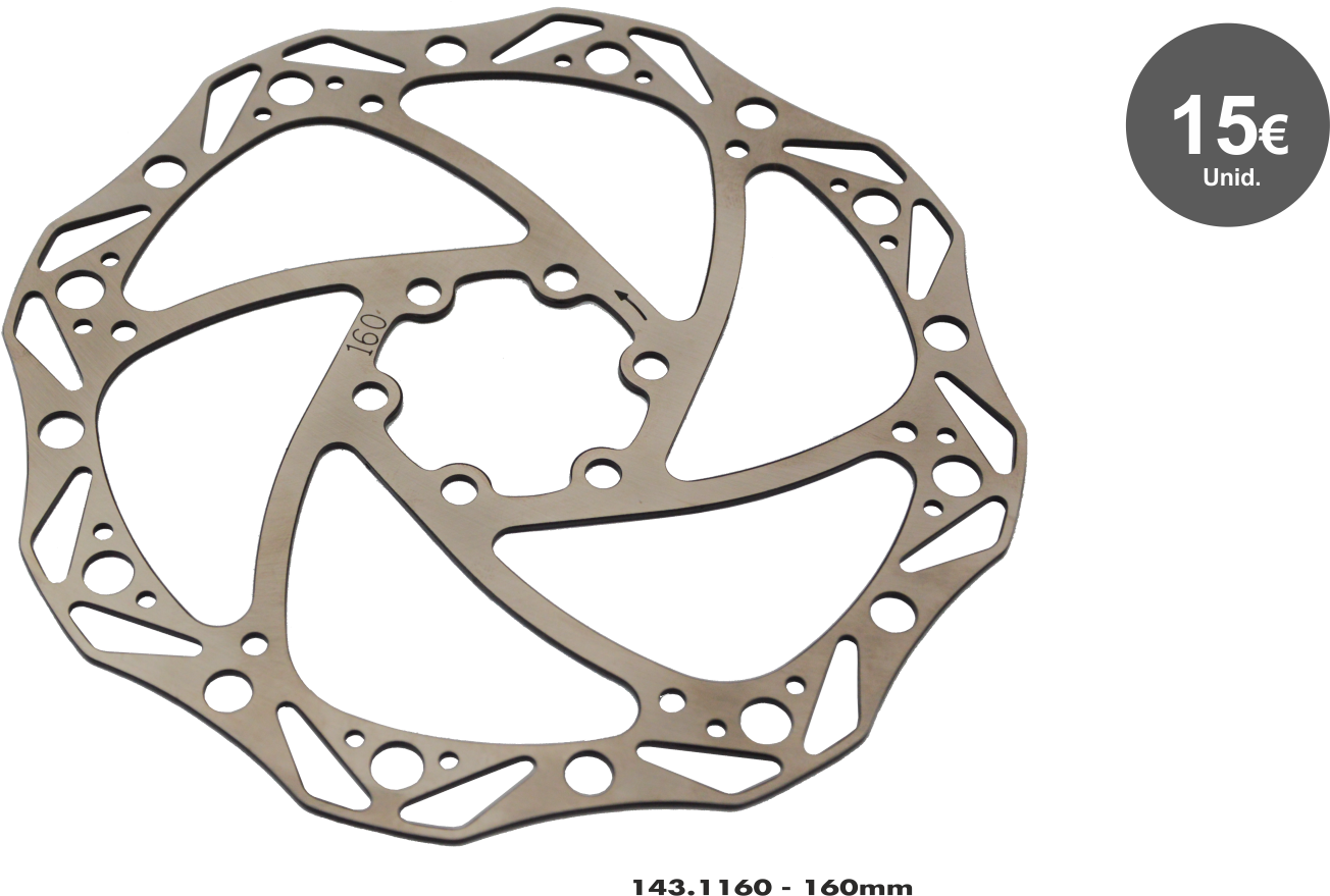 Rotor 160mm - Disc Brake (1904x953), Png Download