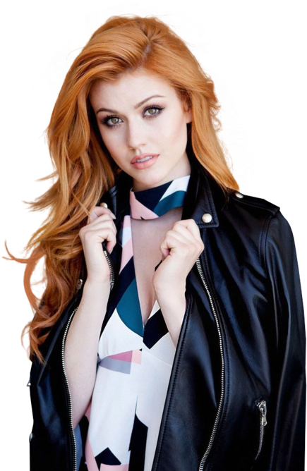 Png, Katherine Mcnamara, And Shadowhunters Image - Katherine Mcnamara Leather Jacket (500x675), Png Download